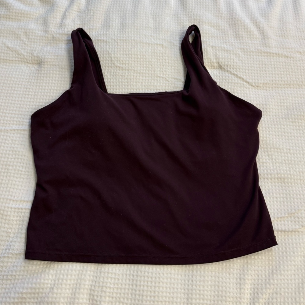 SOLD Fabletics burgundy workout cropped tank